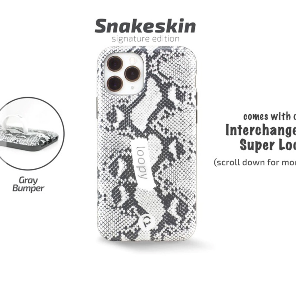 Loopy Grey Snakeskin Righty IPhone 11 Pro Case